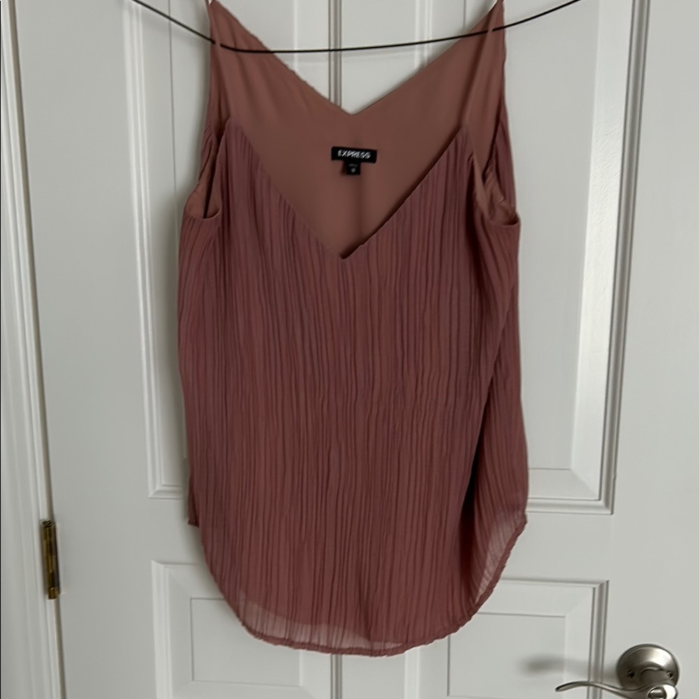 Lush Pink Asymmetrical Ribbed Camisole